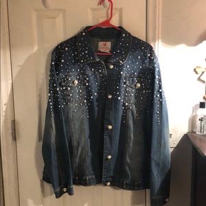 Pearl Detailed Jean Jacket